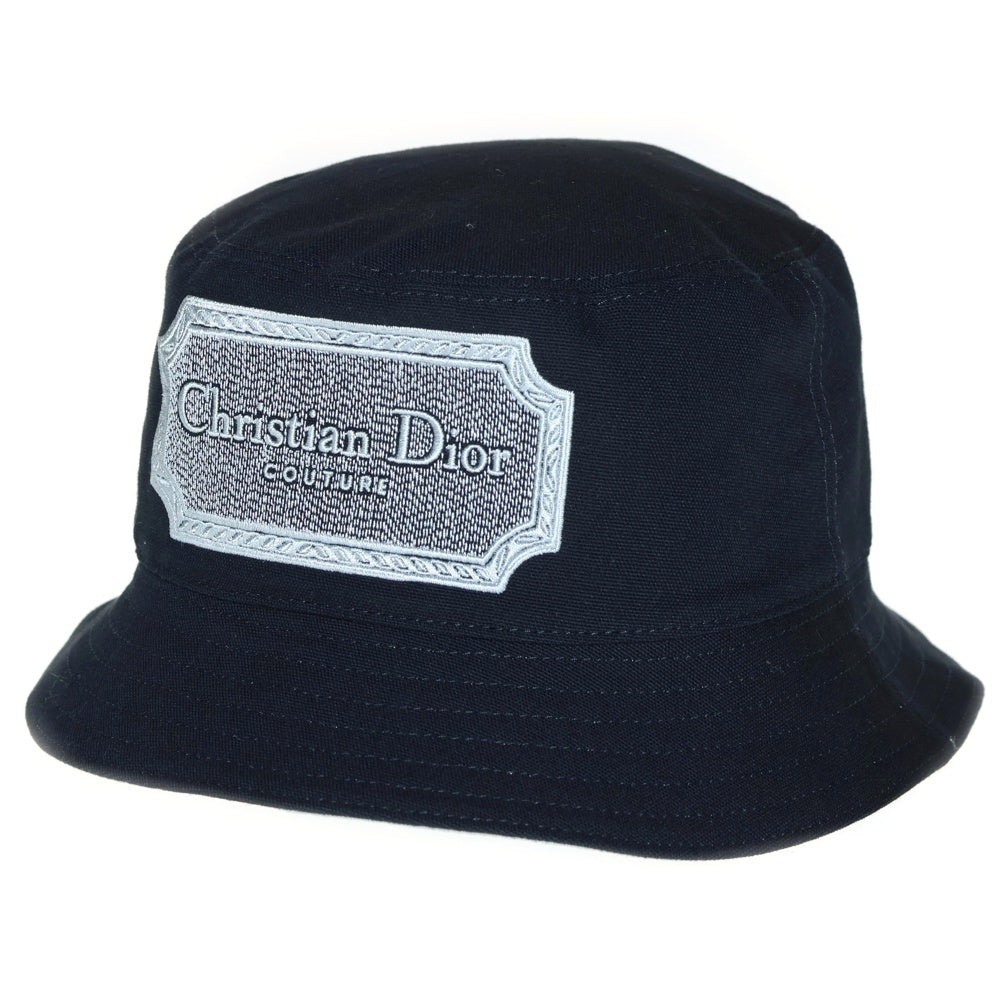 Christian Dior(クリスチャンディオール) Canvas Bucket Hat ロゴ刺繍 キャンバスバケットハット 帽子 ネイビー 243C907E4511