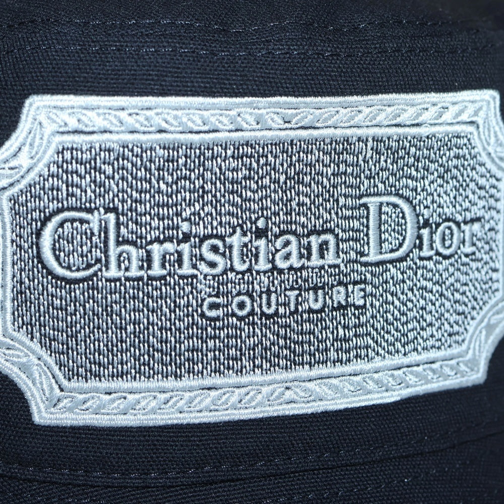 Christian Dior(クリスチャンディオール) Canvas Bucket Hat ロゴ刺繍 キャンバスバケットハット 帽子 ネイビー 243C907E4511