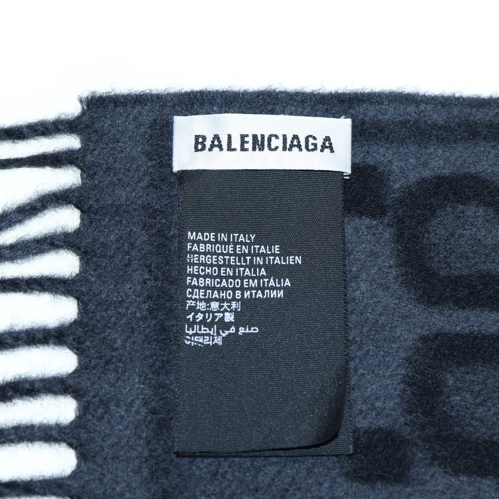 BALENCIAGA(バレンシアガ) ×GUCCI The Hacker Project Cashmere Wool Scarf グッチ ハッカープロジェクト カシミヤ マフラー ブラック 681511 420B9
