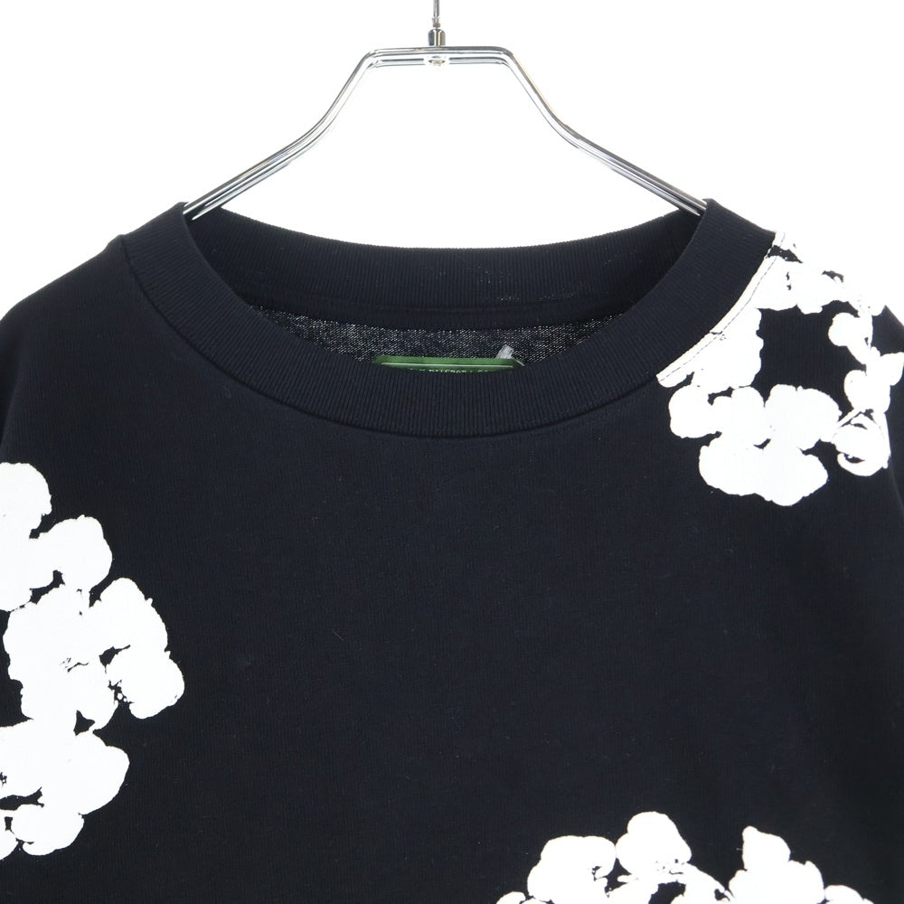 DENIM TEARS(デニムティアーズ) Cotton Wreath L/S T-Shirt 花柄長袖Tシャツ ロンT ブラック