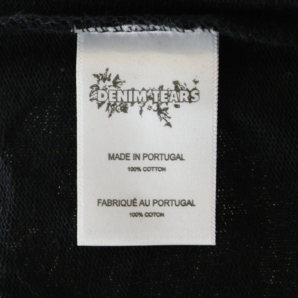 DENIM TEARS(デニムティアーズ) Cotton Wreath L/S T-Shirt 花柄長袖Tシャツ ロンT ブラック
