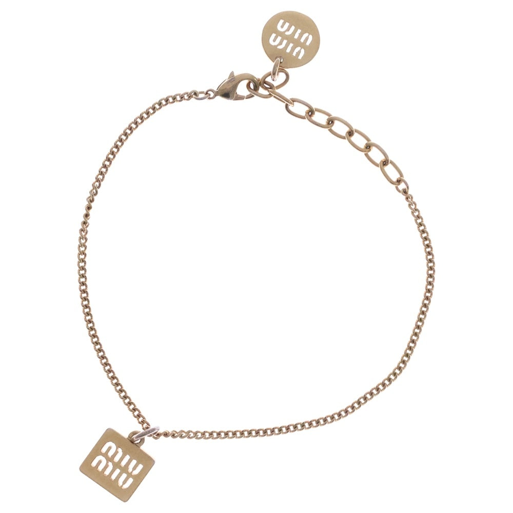miumiu(ミュウミュウ) Metal Bracelet In Metal Logo メタル ロゴ