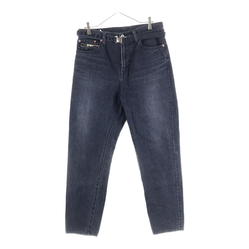 Sacai(サカイ) 23SS Belted denim pants ベルテッド デニム パンツ ブラック SCM-082