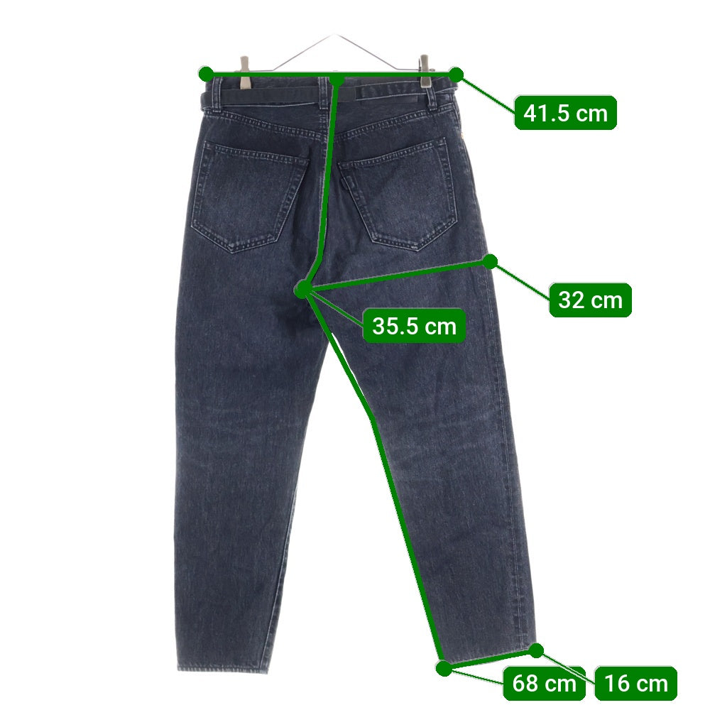 Sacai(サカイ) 23SS Belted denim pants ベルテッド デニム パンツ ブラック SCM-082