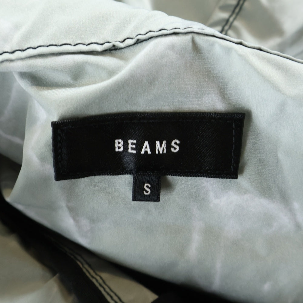 BEAMS(ビームス) グラフィックデザイン ジップアップナイロンジャケット ブラック