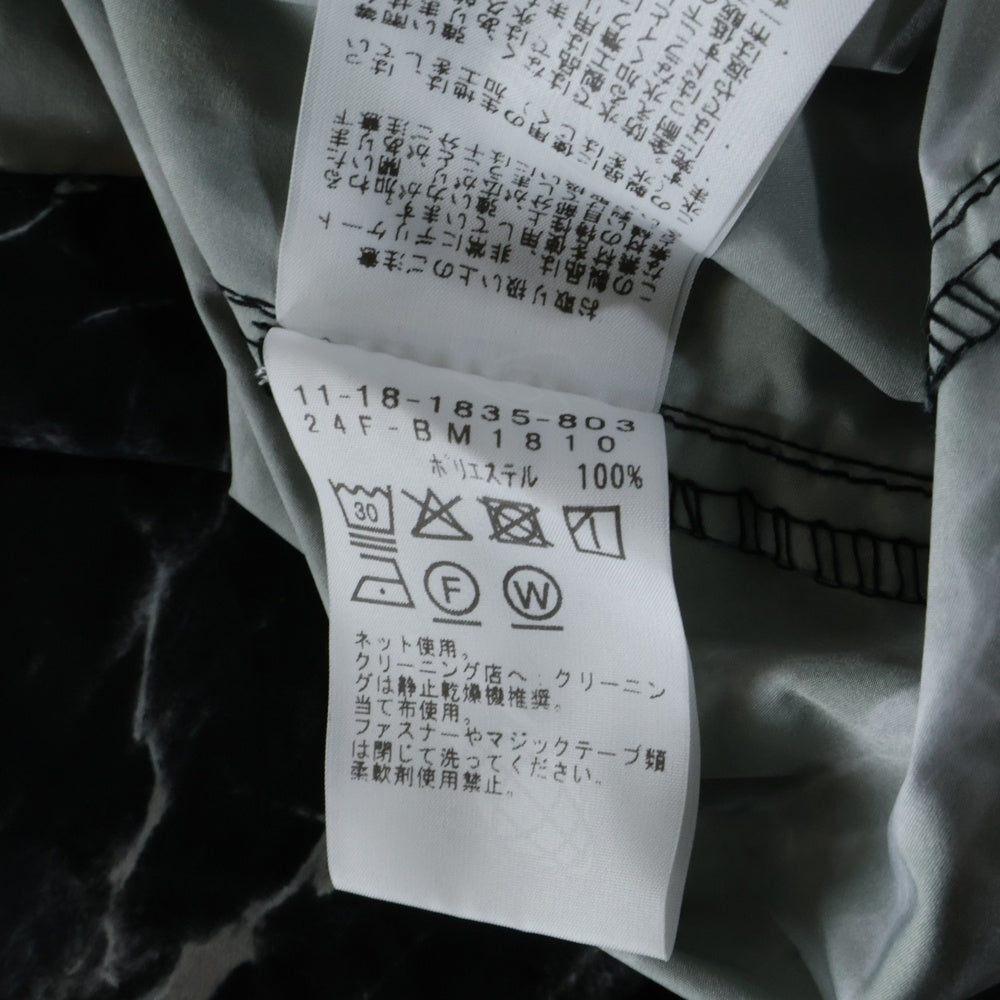 BEAMS(ビームス) グラフィックデザイン ジップアップナイロンジャケット ブラック