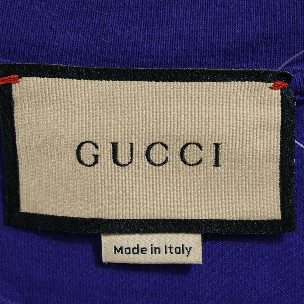 GUCCI(グッチ) 22SS MIRROR PRINT T-SHIRT ミラープリントTシャツ 半袖カットソー ブルー 616036 XJDV9