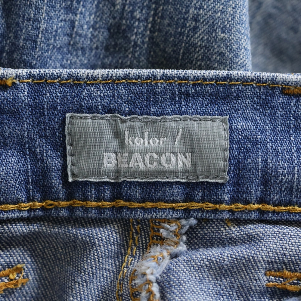 kolor BEACON(カラービーコン) 20SS DENIM PANTS ストレートデニムパンツ インディゴ 20SBM-P20145
