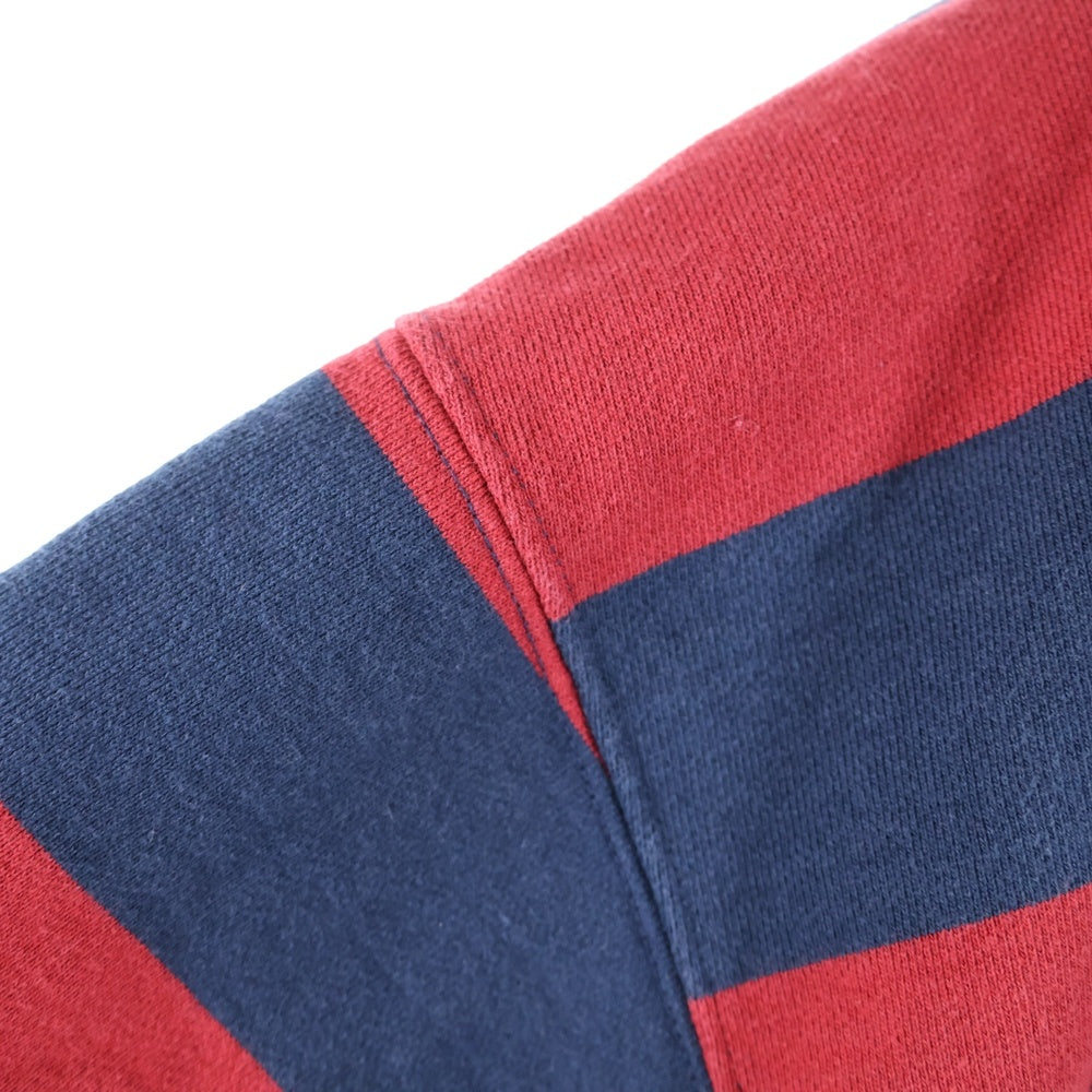 SUPREME(シュプリーム) 24AW ×Martine Rose Hooded Sweatshirt マーティンローズ ボーダー プルオーバースウェットパーカー フーディー レッド/ネイビー