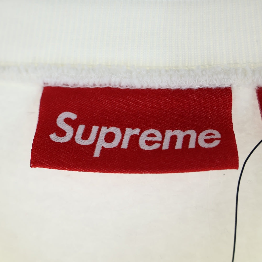 SUPREME(シュプリーム) 25SS Washed Box Logo Crewneck ウォッシュド加工 ボックスロゴ クルーネックスウェットトレーナー ホワイト