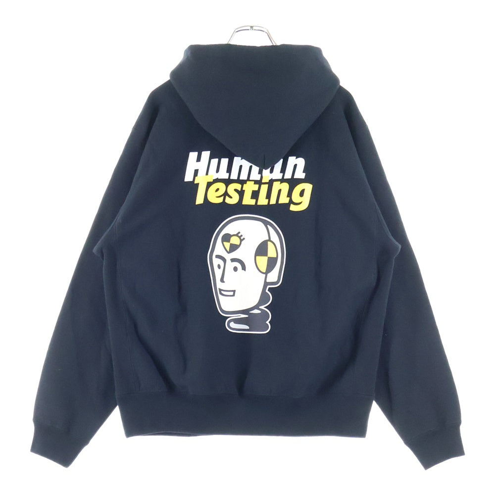 HUMAN MADE(ヒューマンメイド) 22SS ×Asap Rocky Human Testing Pizza Hoodie エイサップロッキー テイスティングピザ プルオーバースウェットパーカー フーディー ブラック