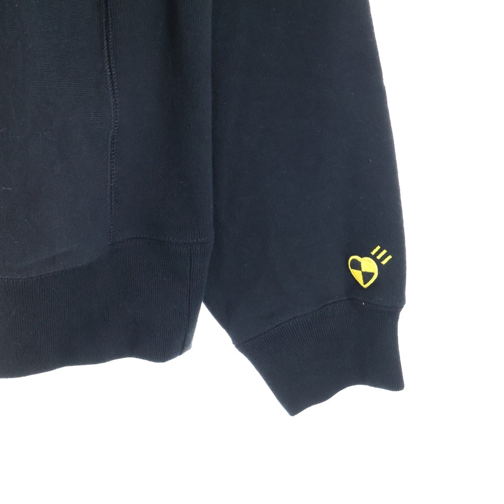 HUMAN MADE(ヒューマンメイド) 22SS ×Asap Rocky Human Testing Pizza Hoodie エイサップロッキー テイスティングピザ プルオーバースウェットパーカー フーディー ブラック