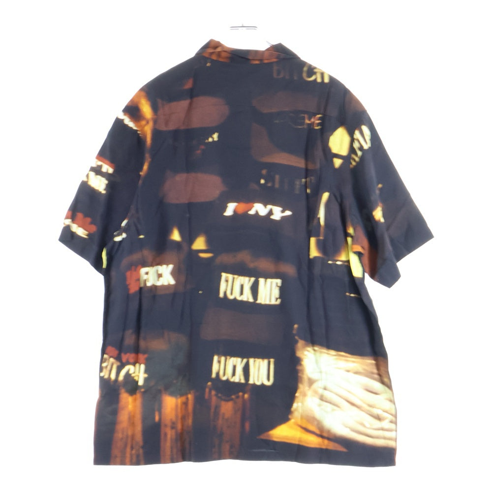 SUPREME(シュプリーム) 24AW Canal St. S/S Shirt キャナルストリート フォトプリント 半袖レーヨンシャツ ブラック