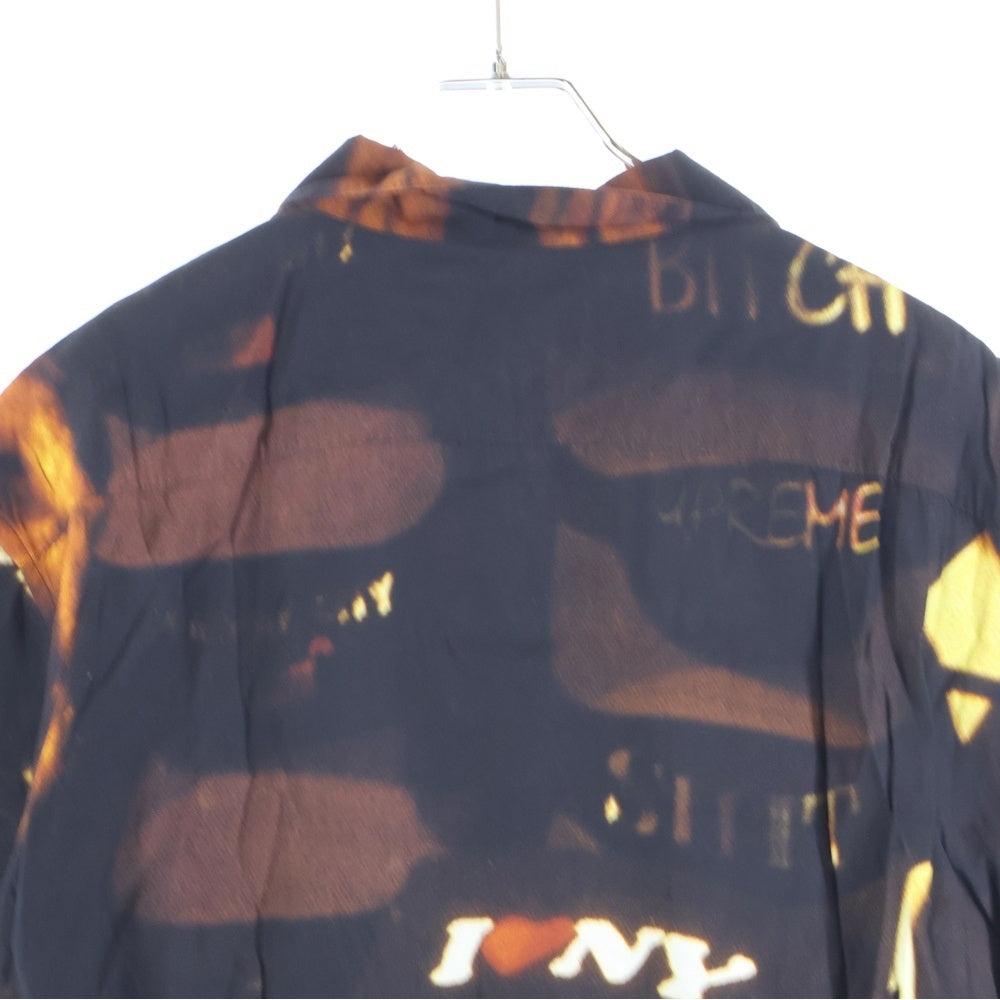 SUPREME(シュプリーム) 24AW Canal St. S/S Shirt キャナルストリート フォトプリント 半袖レーヨンシャツ ブラック