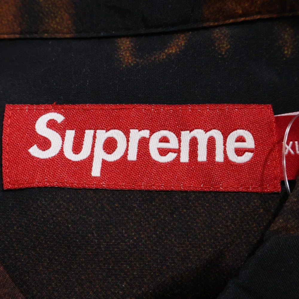 SUPREME(シュプリーム) 24AW Canal St. S/S Shirt キャナルストリート フォトプリント 半袖レーヨンシャツ ブラック