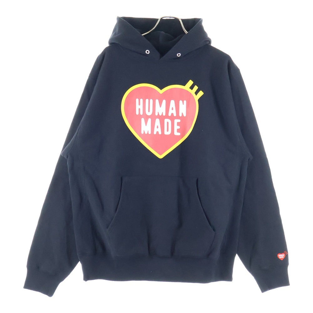 HUMAN MADE(ヒューマンメイド) 23AW Heavy Weight Hoodie #2 ヘビーウェイト ハートロゴ プルオーバースウェットパーカー フーディー ブラック