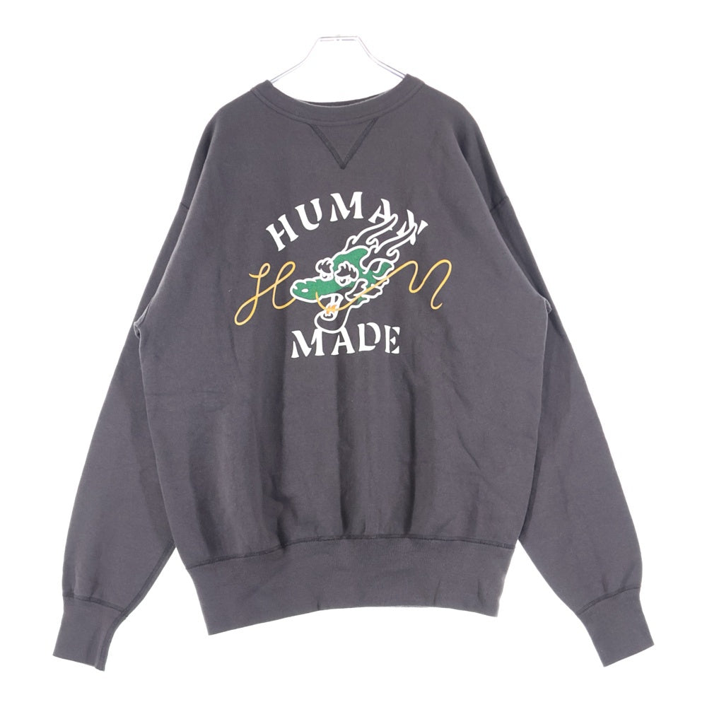 HUMAN MADE(ヒューマンメイド) 24SS Dragon Sweatshirt ドラゴン クルーネックスウェットトレーナー ブラウン