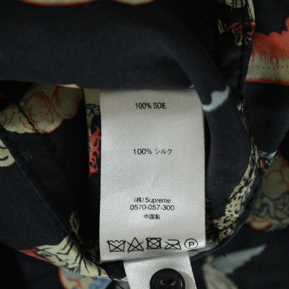 SUPREME(シュプリーム) 18ss Alphabet Silk Shirts アルファベット半袖シャツ ブラック