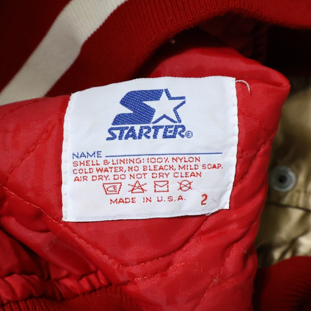 STAETER BLACK LABEL(スターターブラックレーベル) 49ERS スタジャン リバーシブルジャケット バーシティジャケット ブルゾン ブラウン