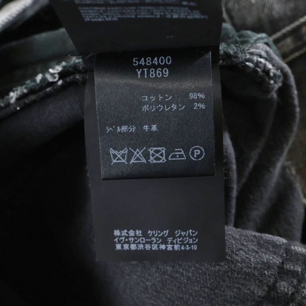 SAINT LAURENT PARIS(サンローランパリ) Crash Skinny Denim Pants ダメージ加工 スキニーデニムパンツ グレー 548400 YT869