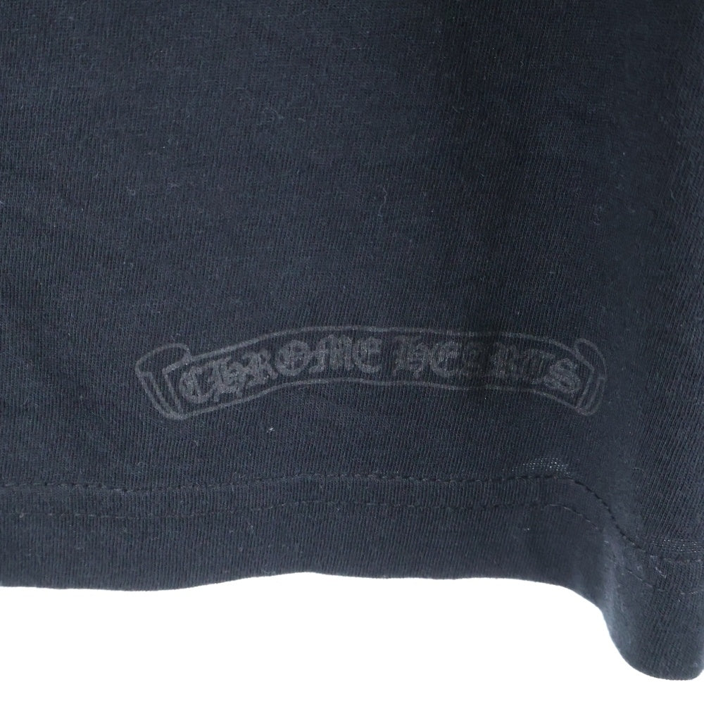 CHROME HEARTS(クロムハーツ) Neck Logo L/S Tee ネックロゴ プリント長袖Tシャツ カットソー ブラック