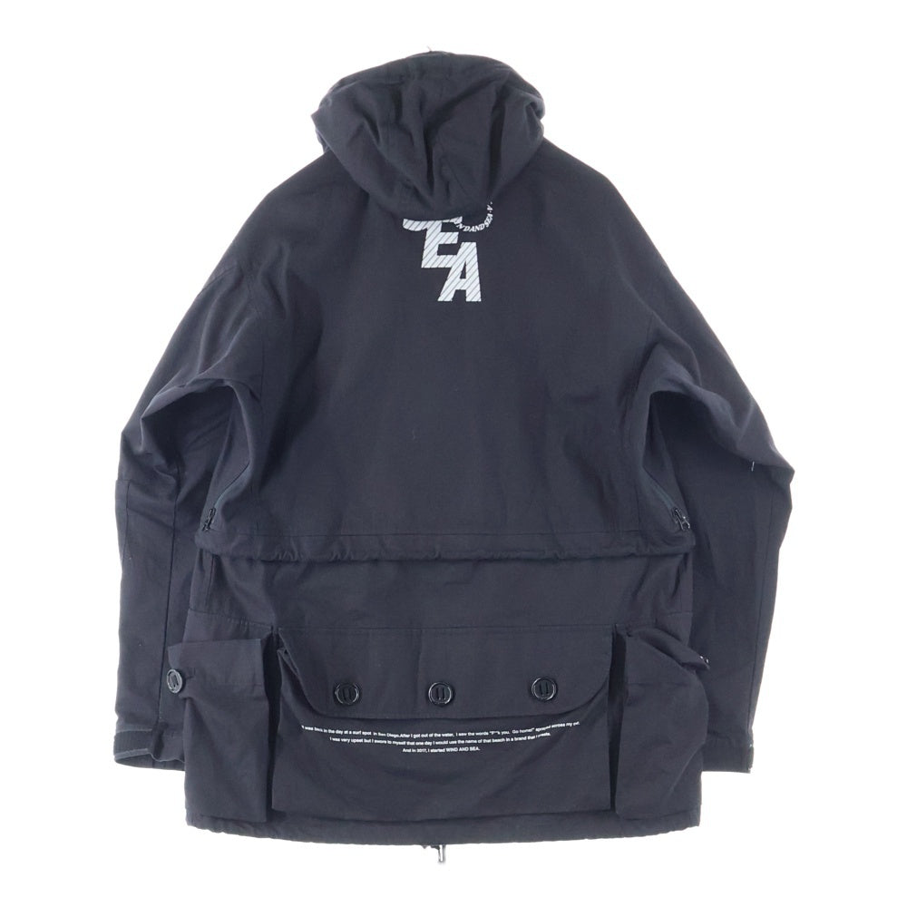 WIND AND SEA(ウィンダンシー) COTTON MODS COAT コットン モッズコート ブラック WDS-D-MILTECH-23-Q2-JK-01