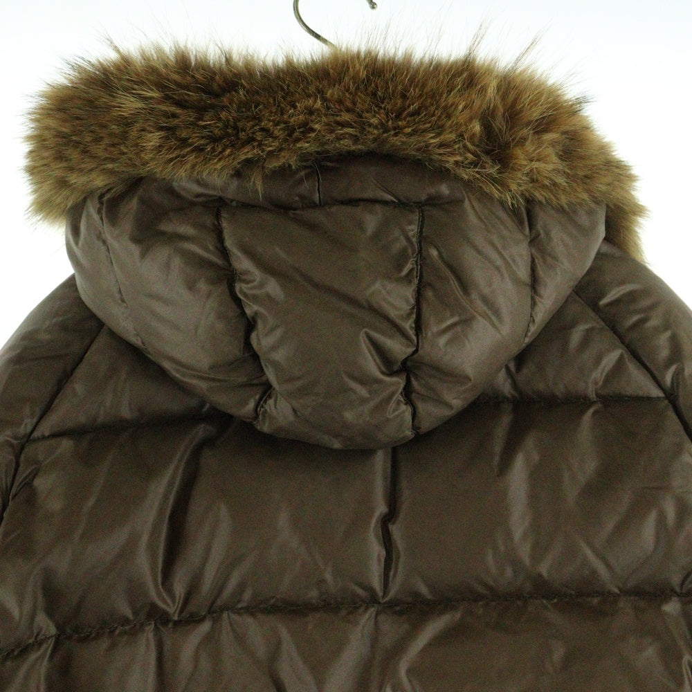 MONCLER(モンクレール) ファー ダウンジャケット ブラウン Z7HJ896