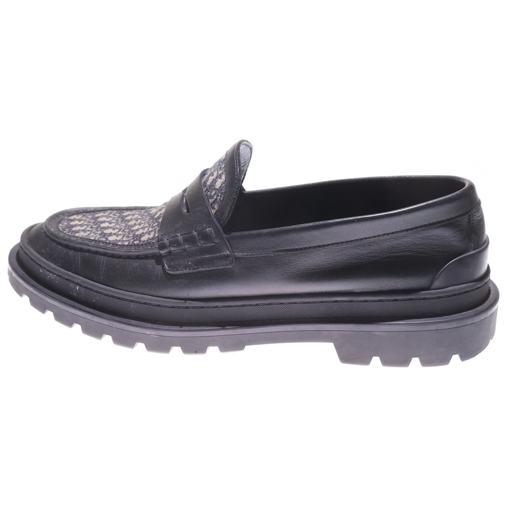 Christian Dior(クリスチャンディオール) Explorer エクスプローラー オブリーク レザーローファー ローカットシューズ ブラック