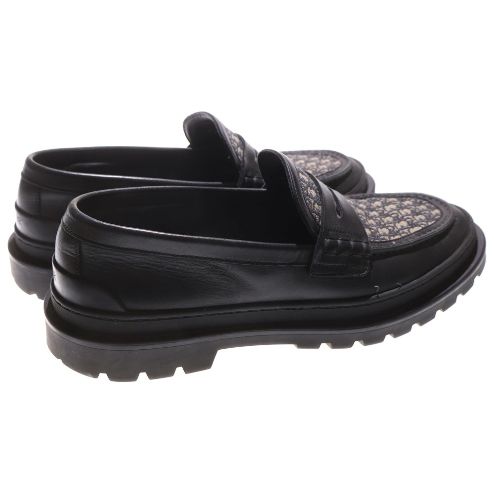 Christian Dior(クリスチャンディオール) Explorer エクスプローラー オブリーク レザーローファー ローカットシューズ ブラック