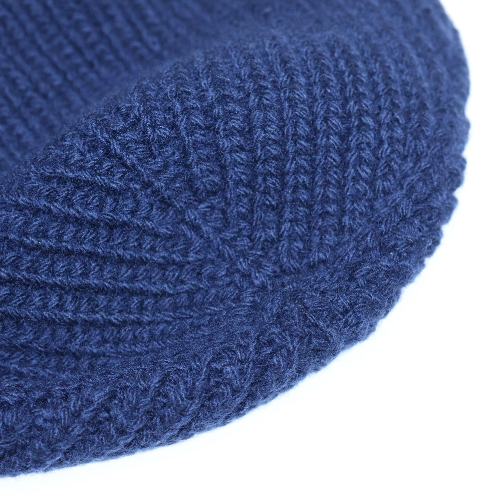 CELINE(セリーヌ) Wool Beanie ロゴ刺繍 ウールニットビーニー 帽子 ネイビー 2AUY8969P.38NO