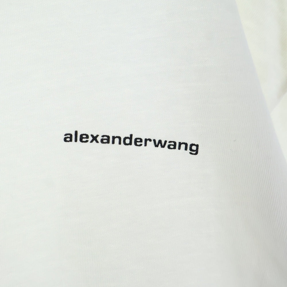 ALEXANDER WANG(アレキサンダーワン) L/S T-Shirt ロゴプリント 長袖Tシャツ ロンT ホワイト