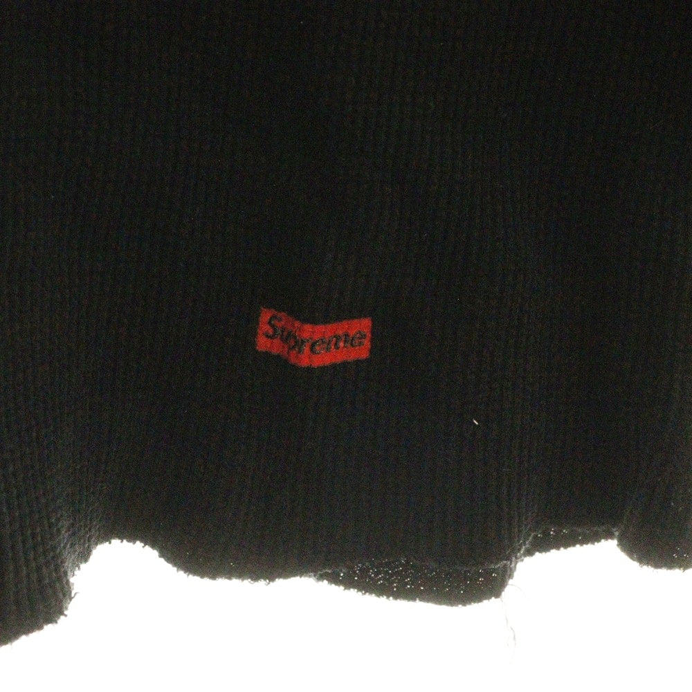 SUPREME(シュプリーム) 24AW ×Hanes Bones Thermal Crew ヘインズ ボーンプリント クルーネック サーマル ロングスリーブ 長袖Tシャツ ブラック