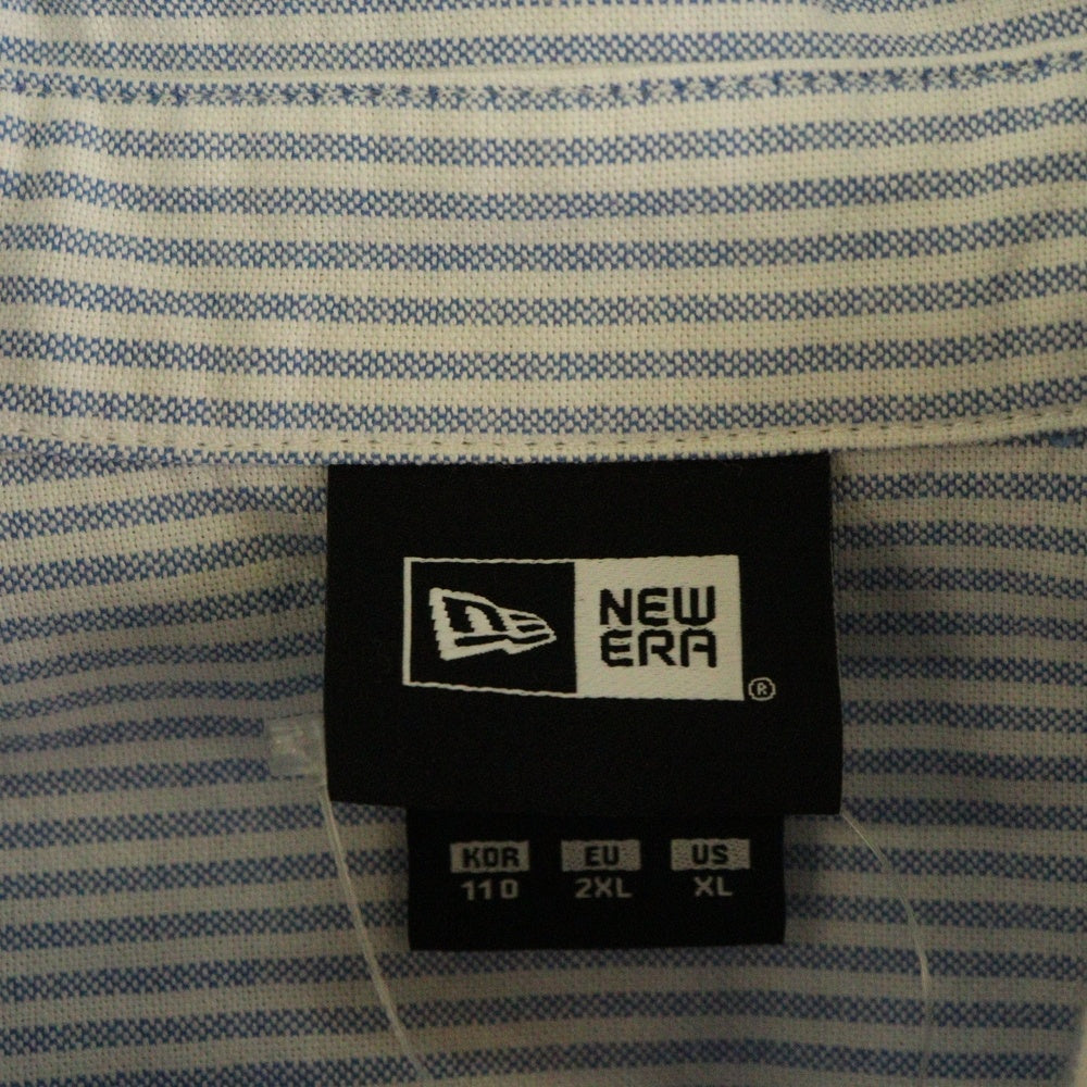 NEW ERA(ニューエラ) 24SS ×thisisneverthat NY ディスイズネバーザット ニューヨークヤンキース ストライプ半袖シャツ ホワイト/ライトブルー