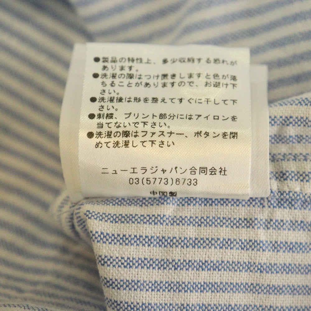 NEW ERA(ニューエラ) 24SS ×thisisneverthat NY ディスイズネバーザット ニューヨークヤンキース ストライプ半袖シャツ ホワイト/ライトブルー