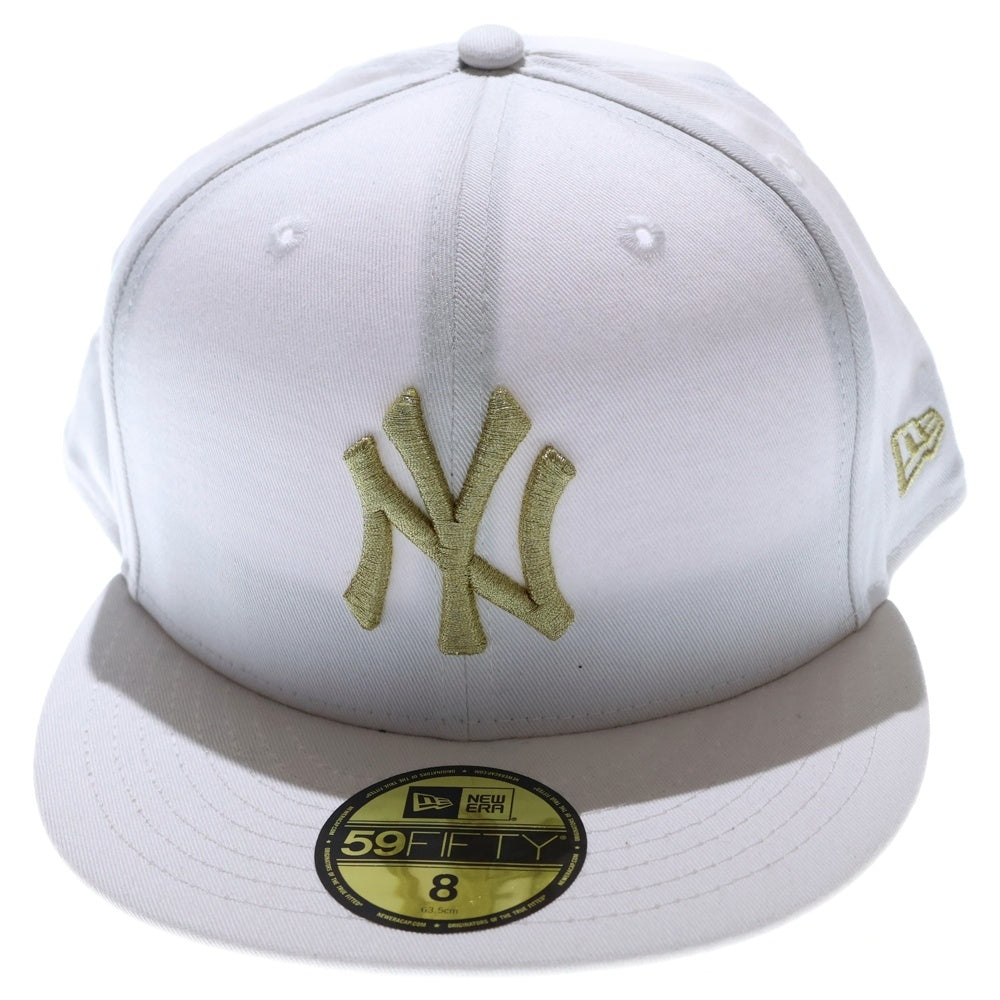 NEW ERA(ニューエラ) 59FIFTY MLB ニューヨーク ヤンキース ベースボールキャップ 帽子 ホワイト/ゴールド 11308531