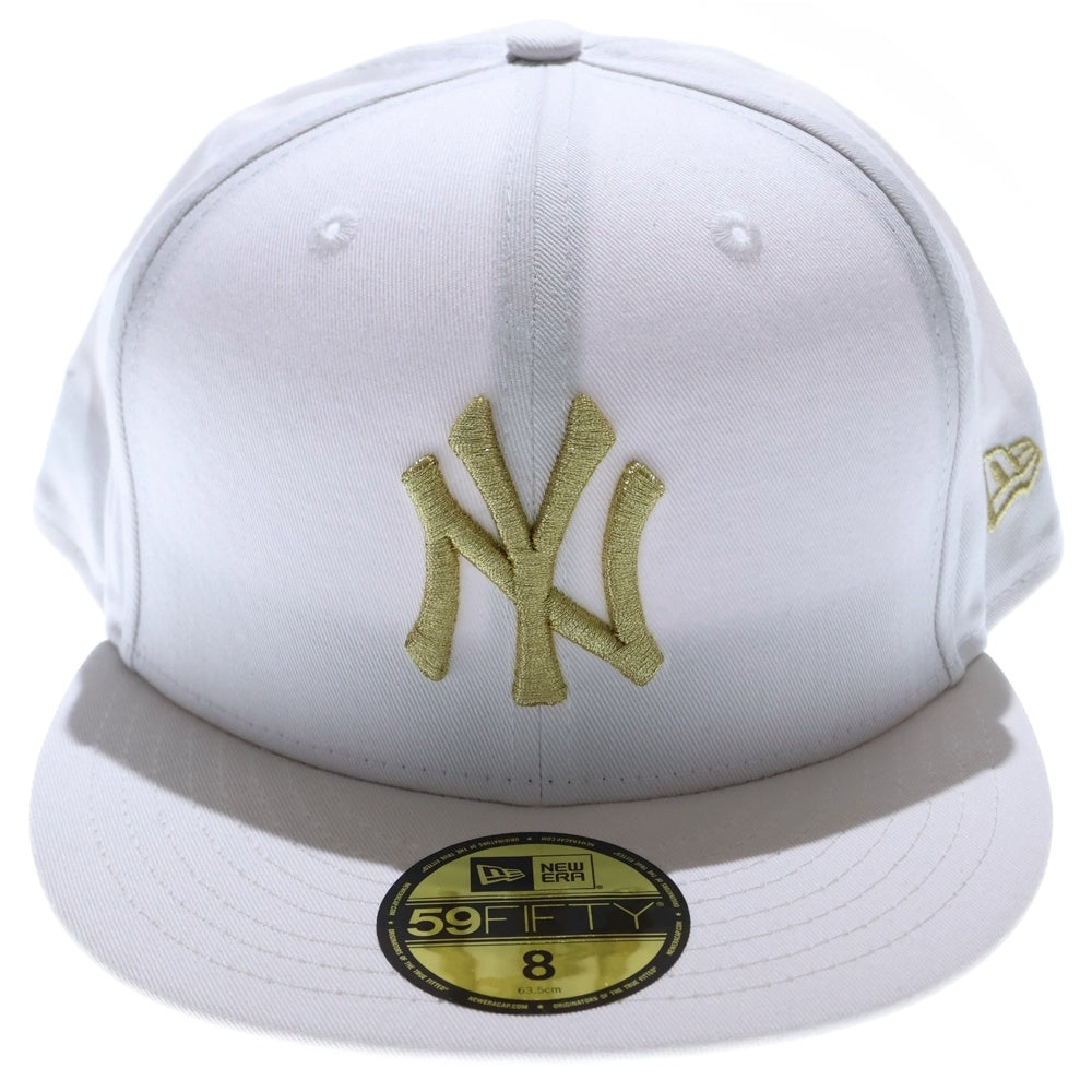 NEW ERA(ニューエラ) 59FIFTY MLB ニューヨーク ヤンキース ベースボールキャップ 帽子 ホワイト/ゴールド 11308531