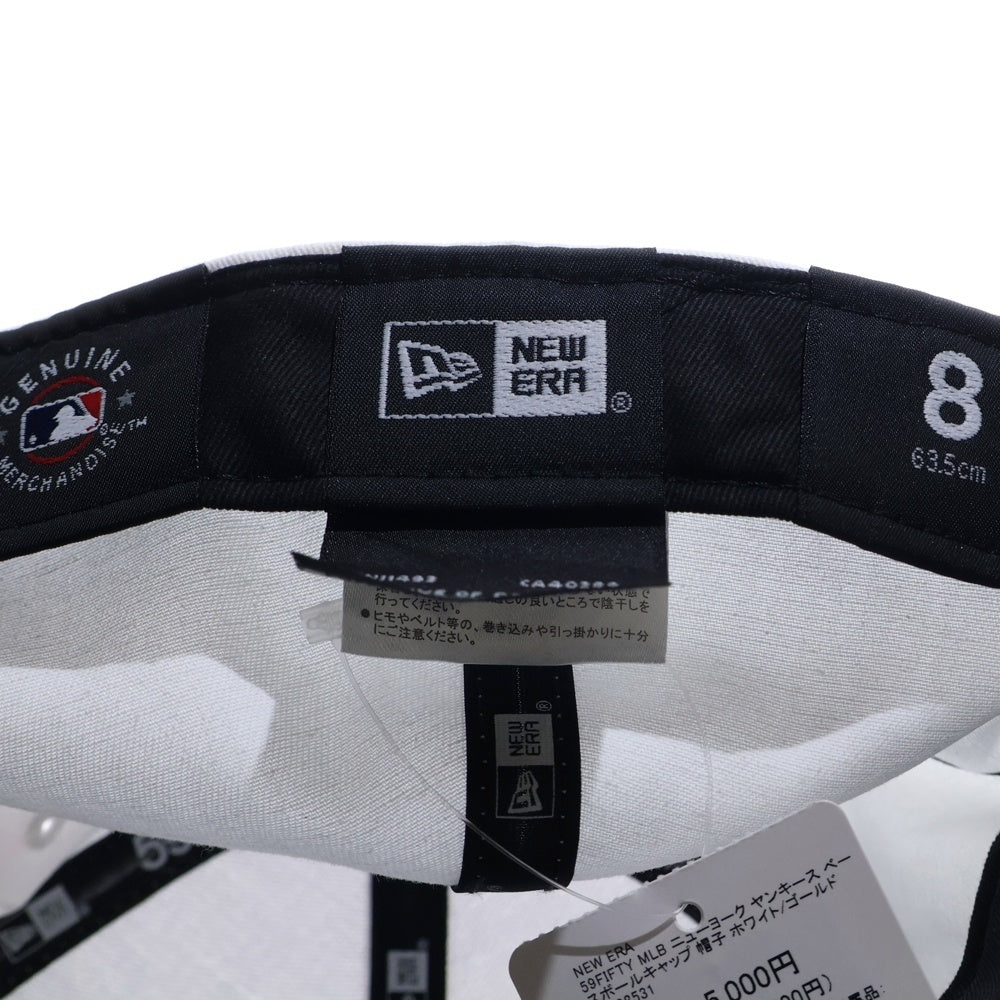 NEW ERA(ニューエラ) 59FIFTY MLB ニューヨーク ヤンキース ベースボールキャップ 帽子 ホワイト/ゴールド 11308531