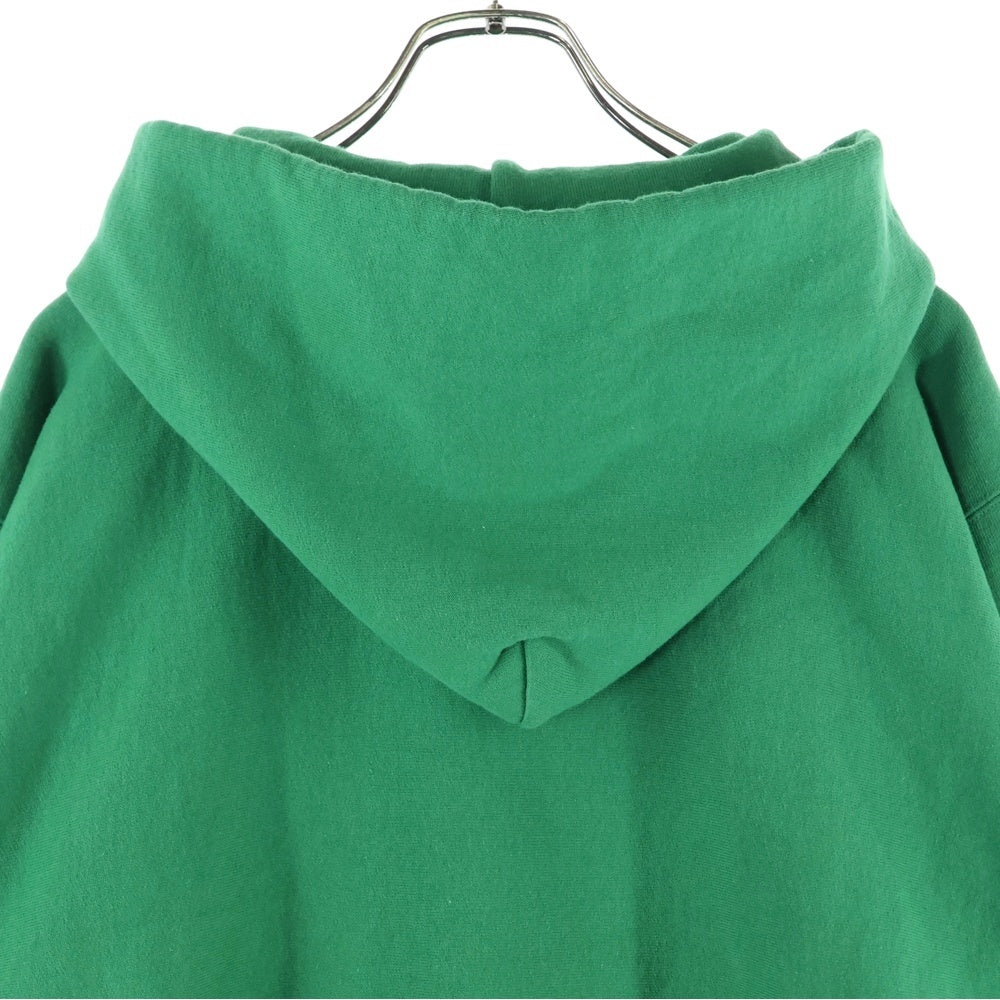 HUMAN MADE(ヒューマンメイド) 25SS HEAVYWEIGHT HOODIE ヘビーウエイト フロントロゴプリント プルオーバースウェットパーカー グリーン HM29CS017