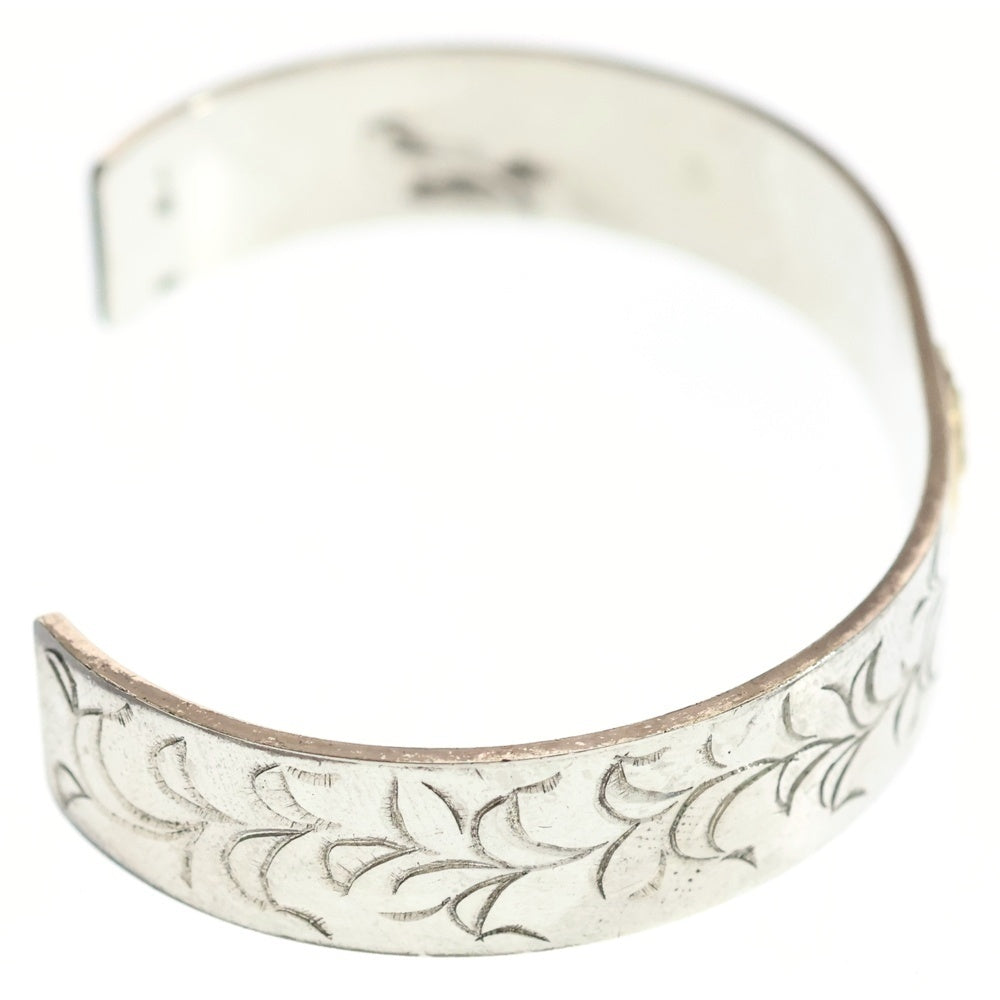 TADY & KING(タディアンドキング) アラベスク K18 GPウルフ 平打ちバングル シルバー/ゴールド