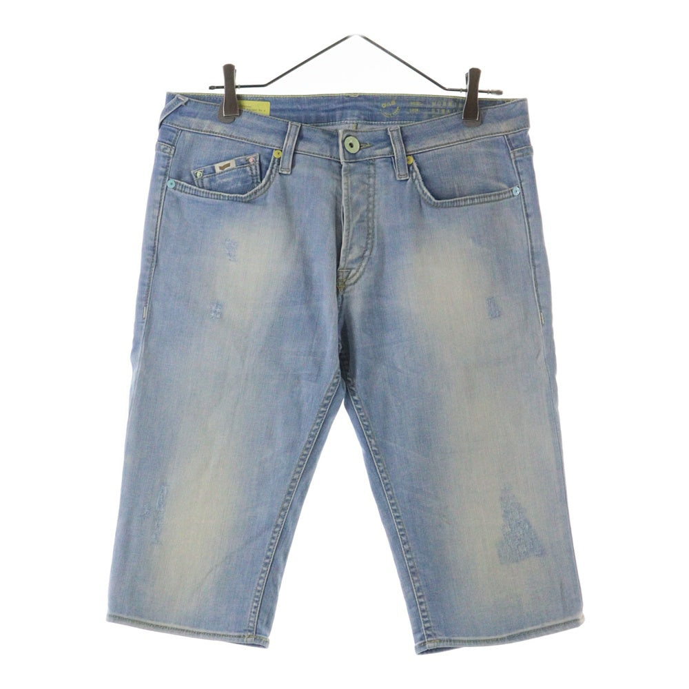 GAS(ガス) MORRISON SHORT ダメージ加工 ショーツ ハーフパンツ インディゴ