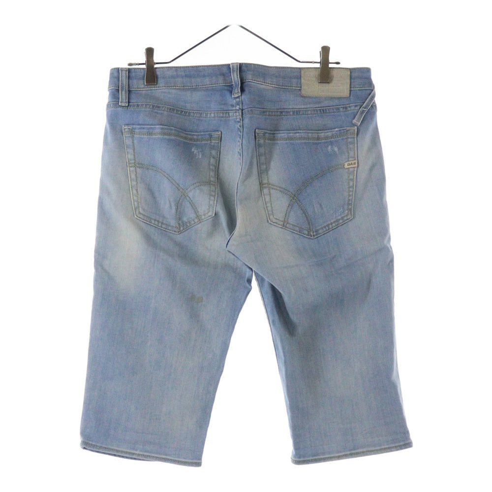 GAS(ガス) MORRISON SHORT ダメージ加工 ショーツ ハーフパンツ インディゴ