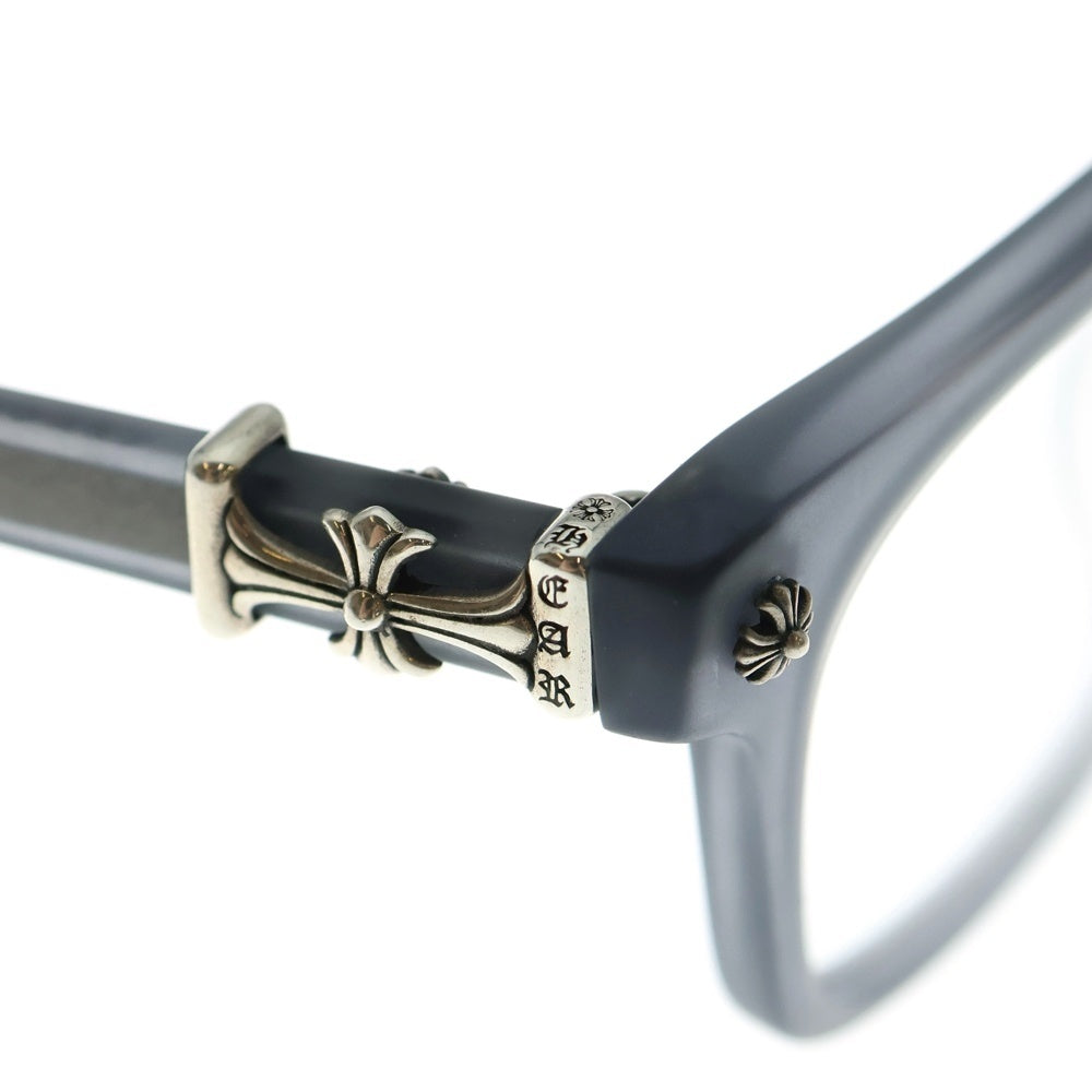CHROME HEARTS(クロムハーツ) COX UCKER CHクロステンプルウェリントンサングラス 眼鏡 アイウェア グレー/シルバー 50141971