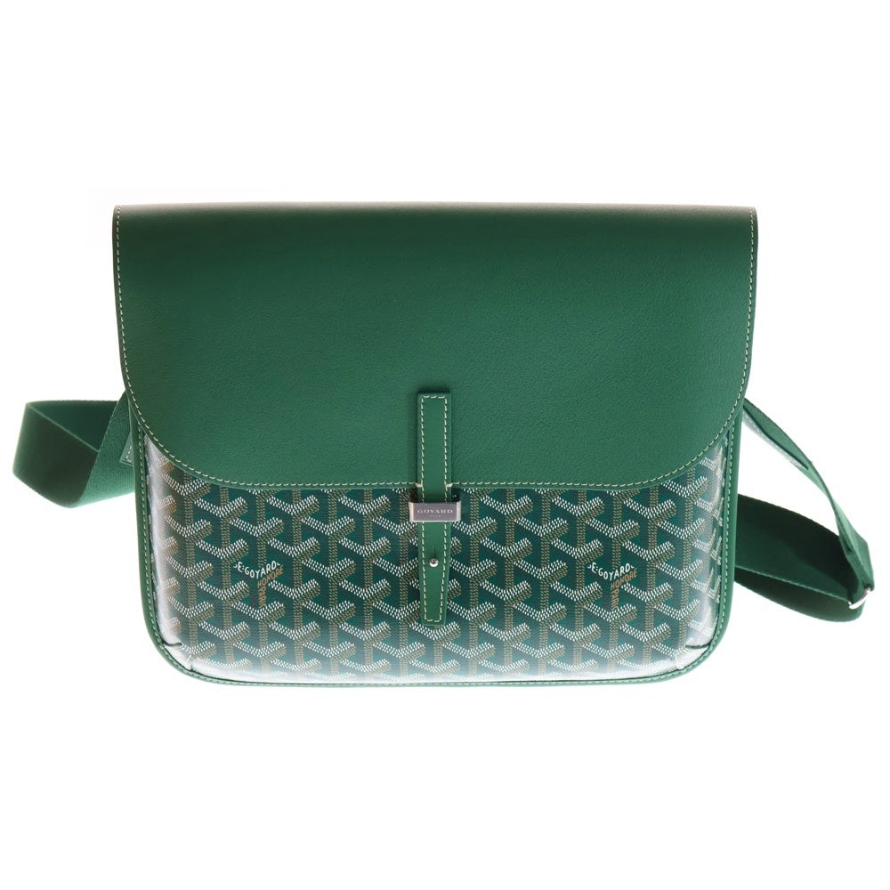 GOYARD(ゴヤール) Coursier Messenger Bag クルシエ ヘリンボーン メッセンジャーバッグ レザーショルダーバッグ グリーン