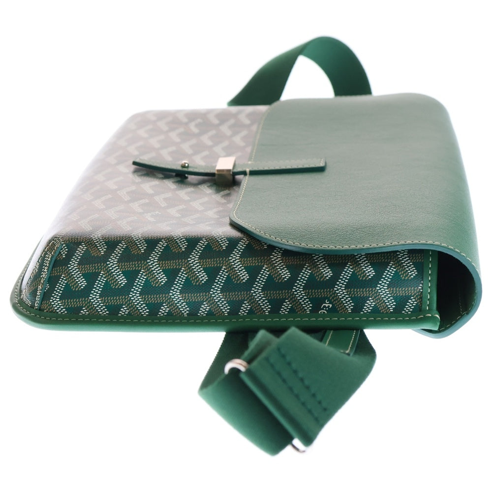 GOYARD(ゴヤール) Coursier Messenger Bag クルシエ ヘリンボーン メッセンジャーバッグ レザーショルダーバッグ グリーン