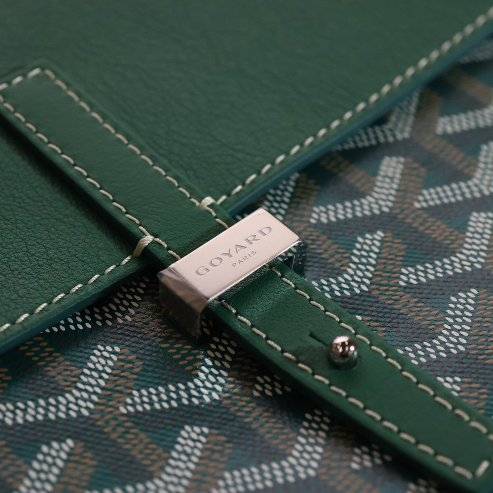 GOYARD(ゴヤール) Coursier Messenger Bag クルシエ ヘリンボーン メッセンジャーバッグ レザーショルダーバッグ グリーン