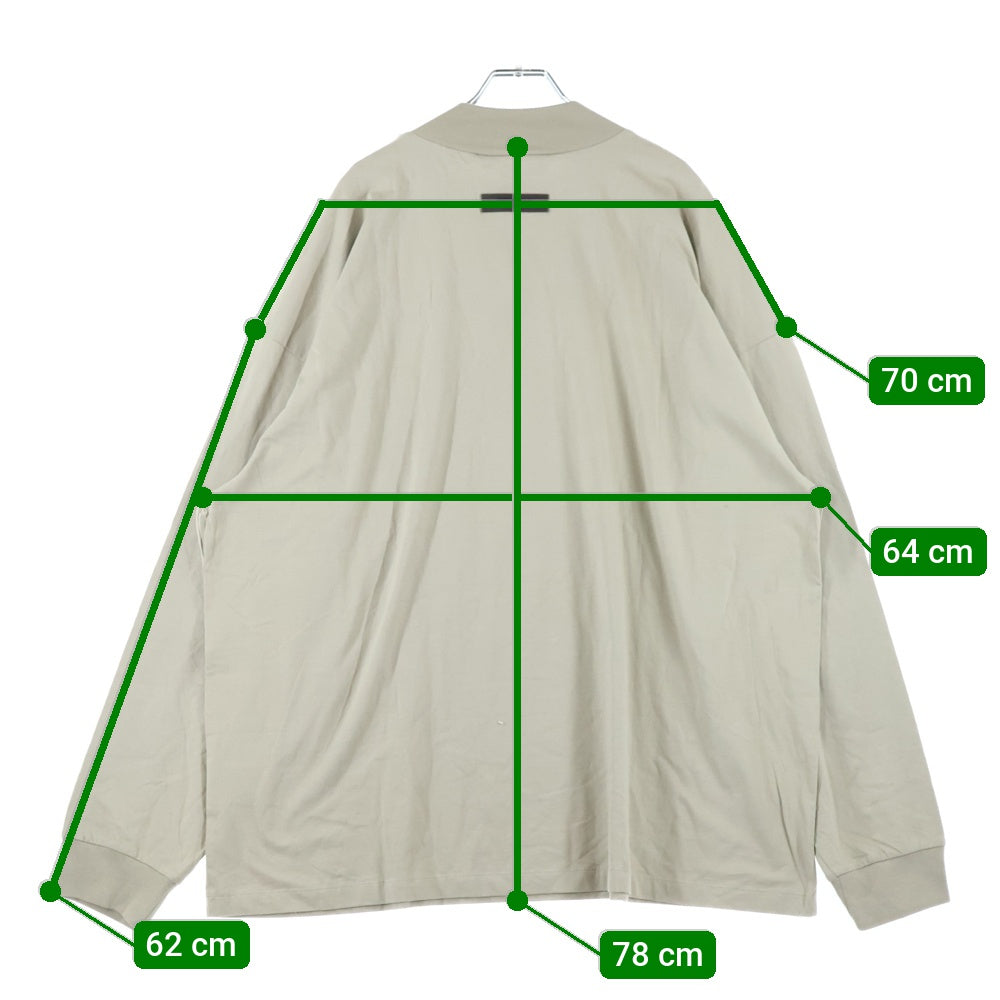 FEAR OF GOD ESSENTIALS(フィアオブゴッド エッセンシャルズ) L/S T-SHIRT フェルトロゴ 長袖Tシャツ ロンT ベージュ