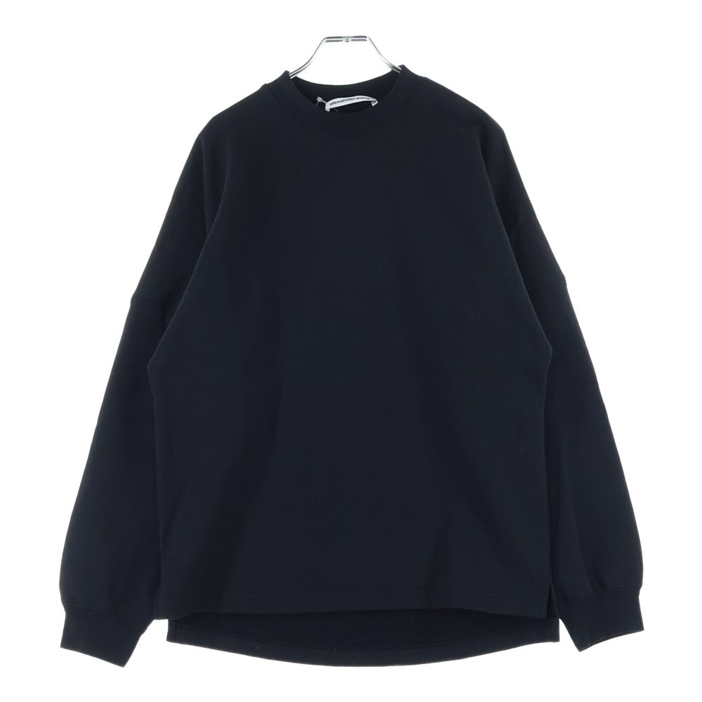 ALEXANDER WANG(アレキサンダーワン) Sweatshirt バックロゴ クルーネックスウェットトレーナー ブラック