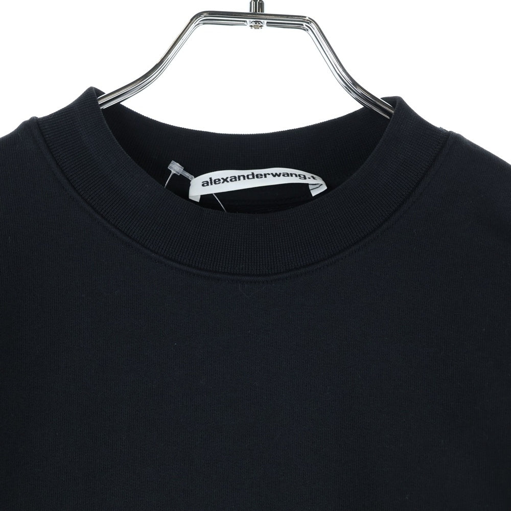 ALEXANDER WANG(アレキサンダーワン) Sweatshirt バックロゴ クルーネックスウェットトレーナー ブラック