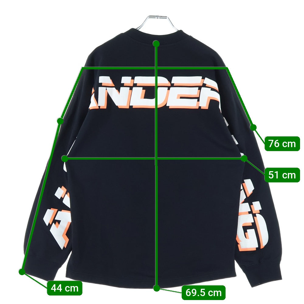 ALEXANDER WANG(アレキサンダーワン) Sweatshirt バックロゴ クルーネックスウェットトレーナー ブラック