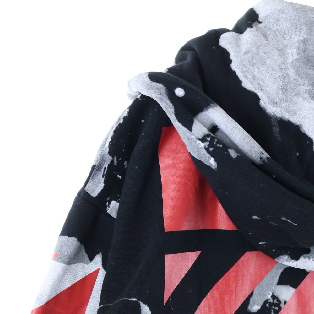 OFF-WHITE(オフホワイト) 16AW Paint Zip Up Hoodie リキッドペイント ジップアップスウェットパーカー フーディー ブラック